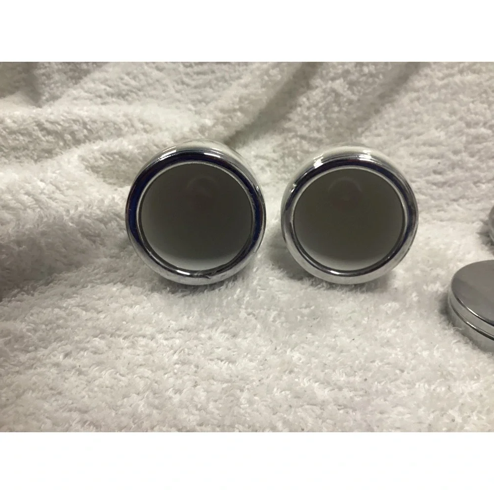 Vintage Ceramic Bird Egg Coddlers Set of 2 Chrome Lids Songbird Nature Design